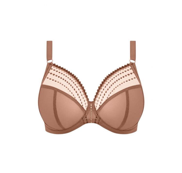 ELOMI matilda tiulowy biustonosz plunge z haftem