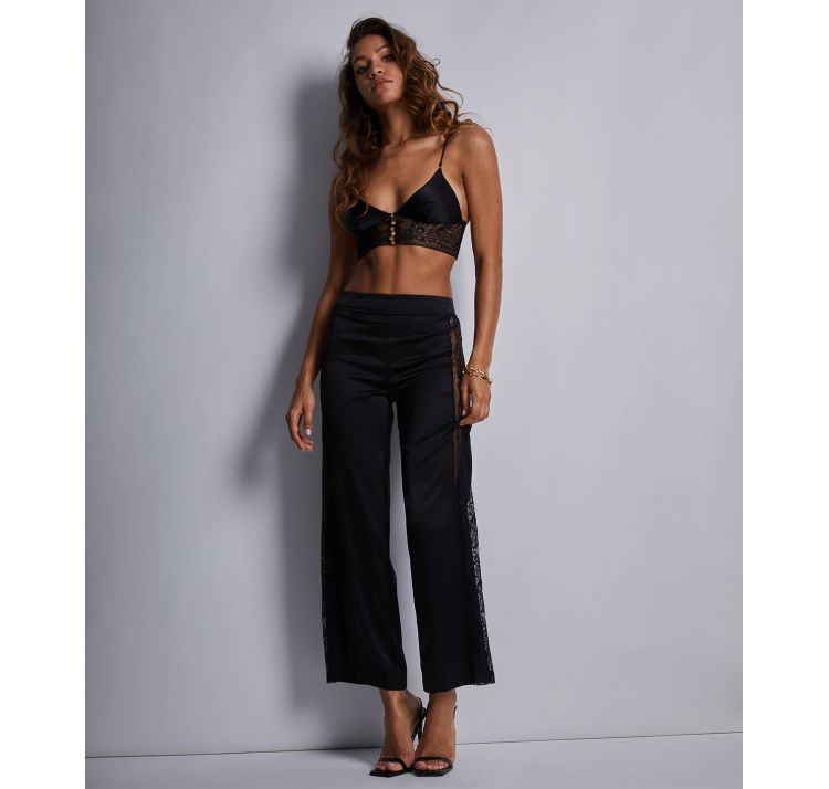 AUBADE PARIS midnight whisper jedwabna braletka z koronkowym pasem