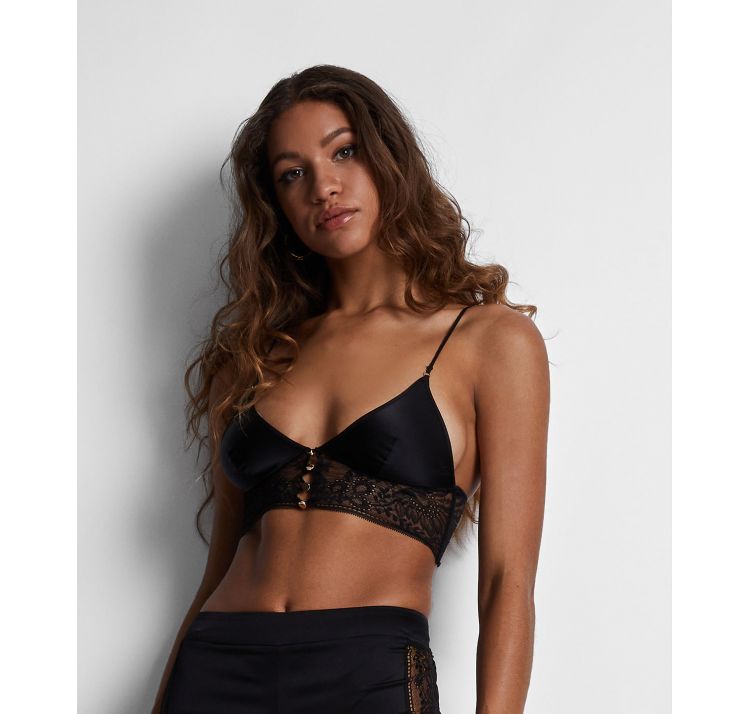 AUBADE PARIS midnight whisper jedwabna braletka z koronkowym pasem