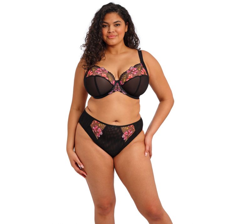 ELOMI teagan tiulowy biustonosz z haftem plunge bra