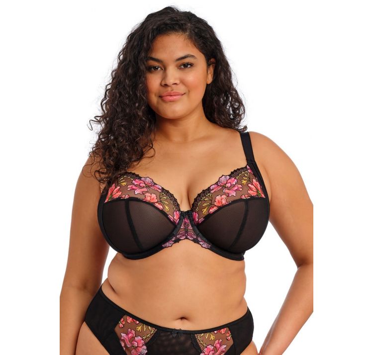 ELOMI teagan tiulowy biustonosz z haftem plunge bra