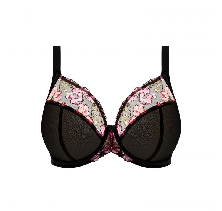 ELOMI teagan tiulowy biustonosz z haftem plunge bra