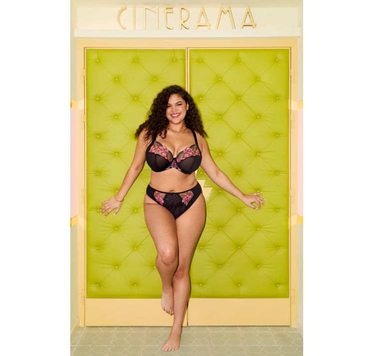 ELOMI teagan tiulowy biustonosz z haftem plunge bra