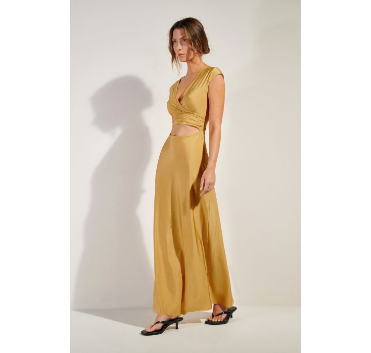 PAIN DE SUCRE lil 11 dŁuga sukienka z krÓtkim rĘkawem