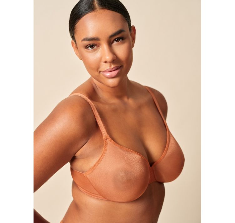 GOSSARD glossies tiulowy biustonosz z tŁoczonĄ miskĄ bezszwowĄ moulded bra