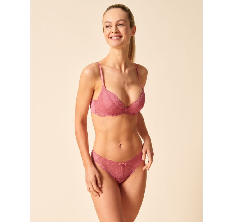 GOSSARD superboost lace plunge bra usztywniany biustonosz