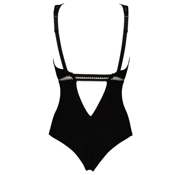 MAISON LEJABY songe koronkowe body z kwiatowym motywem