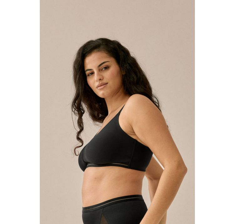 NATURANA monday soft feel-good biustonosz bez fiszbin z przezroczystymi detalami