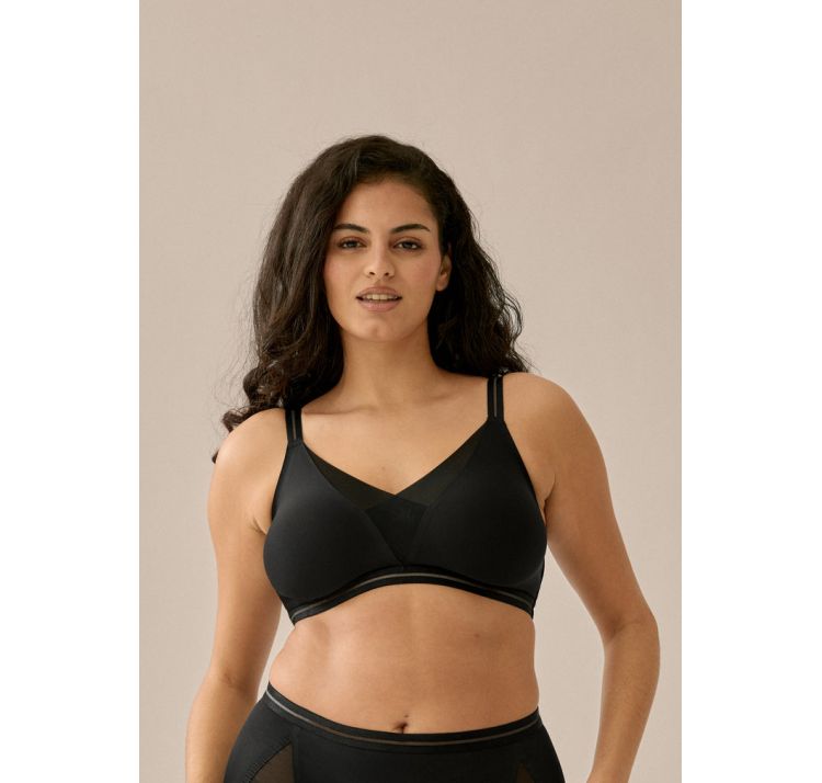 NATURANA monday soft feel-good biustonosz bez fiszbin z przezroczystymi detalami