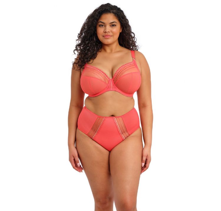 ELOMI matilda tiulowe wysokie majtki z haftem