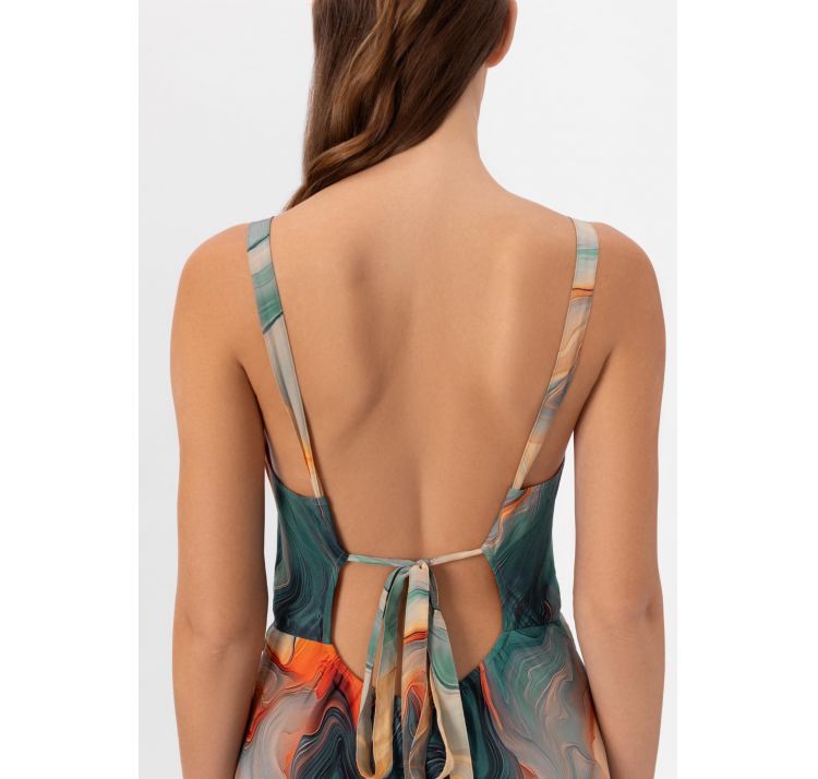 MARC&ANDRE sea swirl letnia sukienka 90% wiskoza 10% jedwab