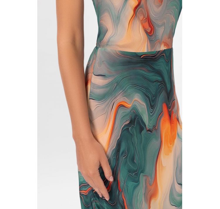 MARC&ANDRE sea swirl letnia sukienka 90% wiskoza 10% jedwab