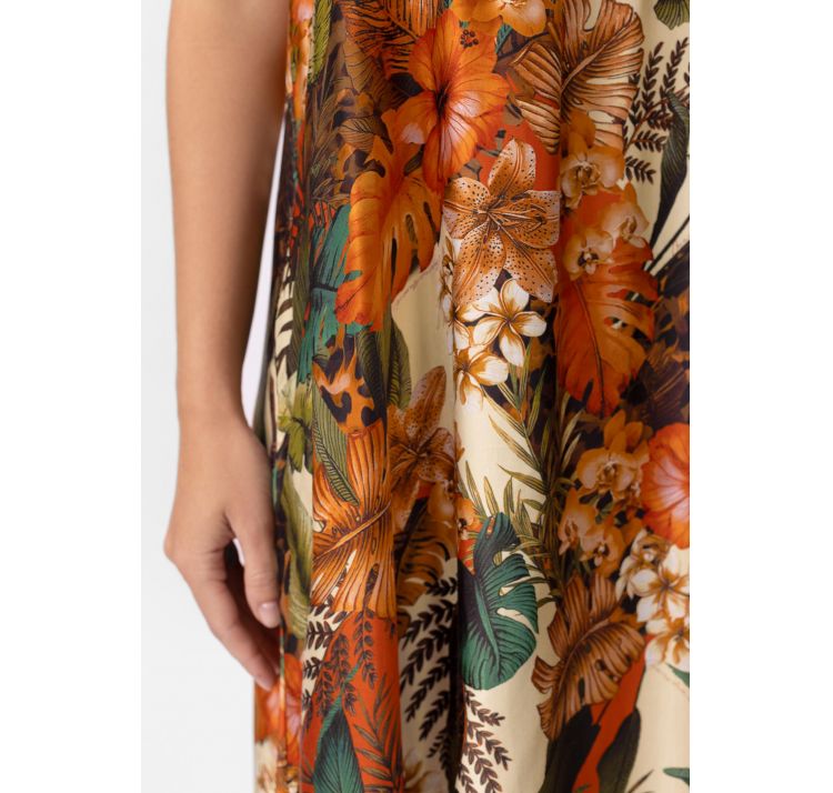 MARC&ANDRE zen garden letnia sukienka 72% tencel 28% jedwab