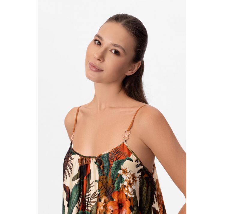 MARC&ANDRE zen garden letnia sukienka 72% tencel 28% jedwab