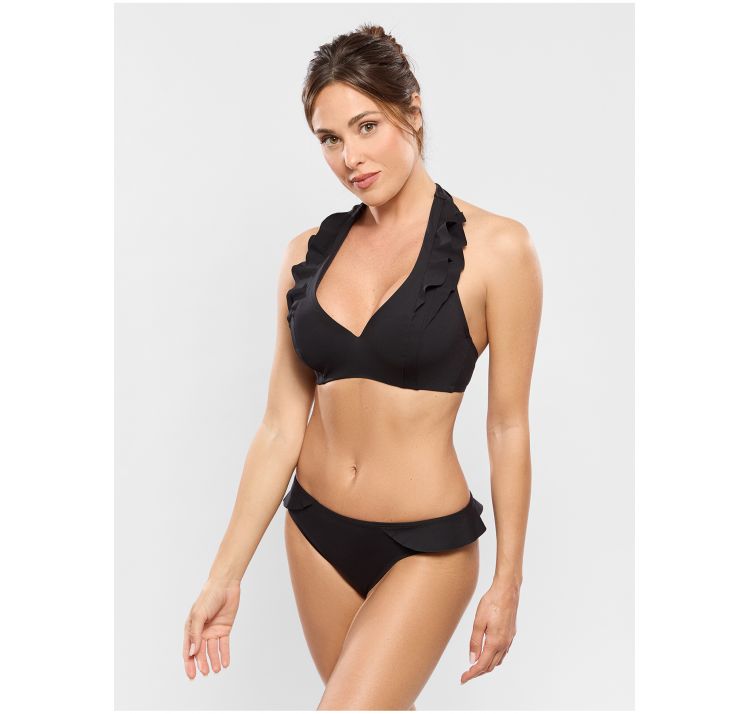 EMPREINTE SWIM glam dÓŁ kostiumu dwuczĘŚciowego wyciĘte majtki z falbankĄ