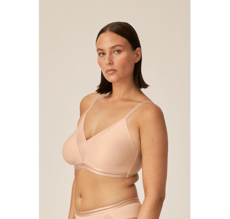 NATURANA monday soft feel-good biustonosz bez fiszbin z przezroczystymi detalami