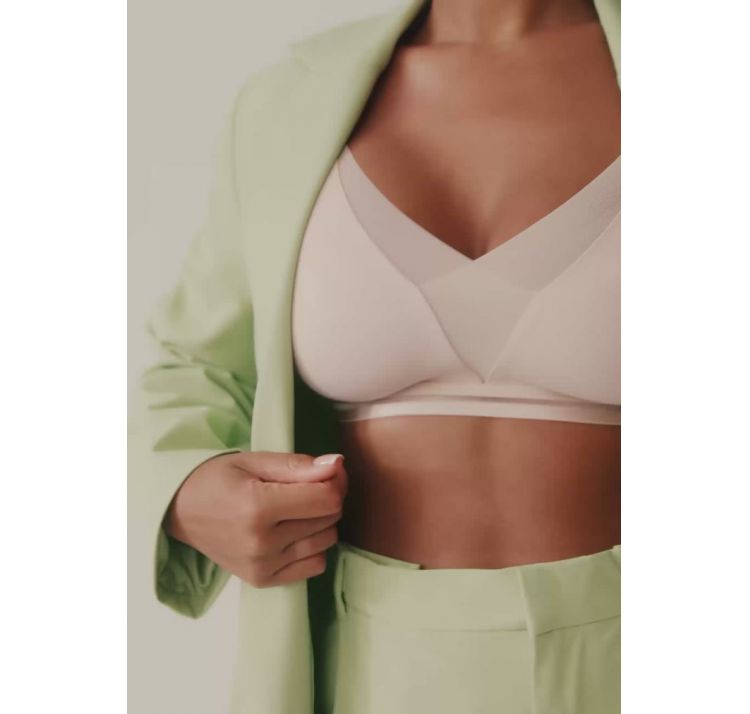 NATURANA monday soft feel-good biustonosz bez fiszbin z przezroczystymi detalami