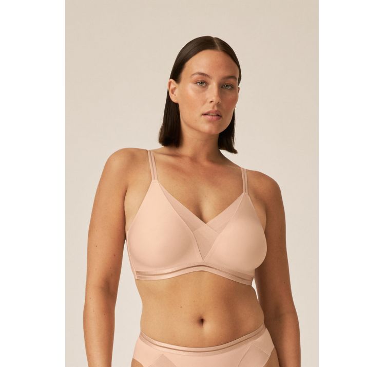 NATURANA monday soft feel-good biustonosz bez fiszbin z przezroczystymi detalami