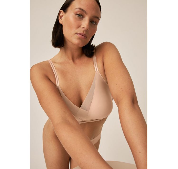 NATURANA monday soft feel-good biustonosz bez fiszbin z przezroczystymi detalami