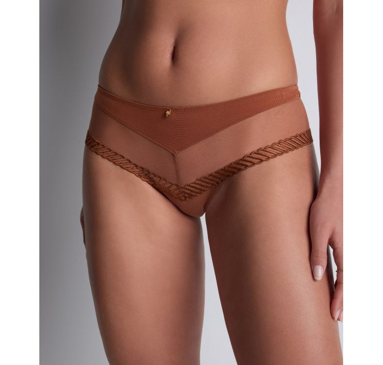 AUBADE PARIS sheer emotion tiulowe szorty z haftem