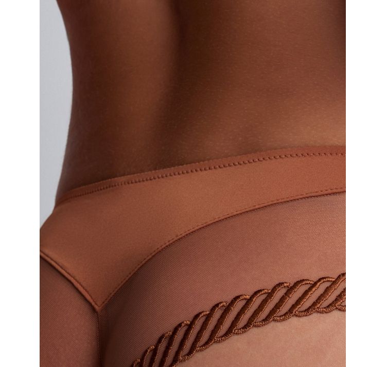 AUBADE PARIS sheer emotion tiulowe szorty z haftem