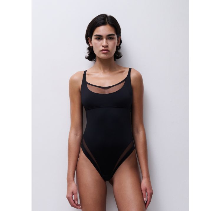 CHANTELLE PULP halo gŁadkie body z tiulowym detalem