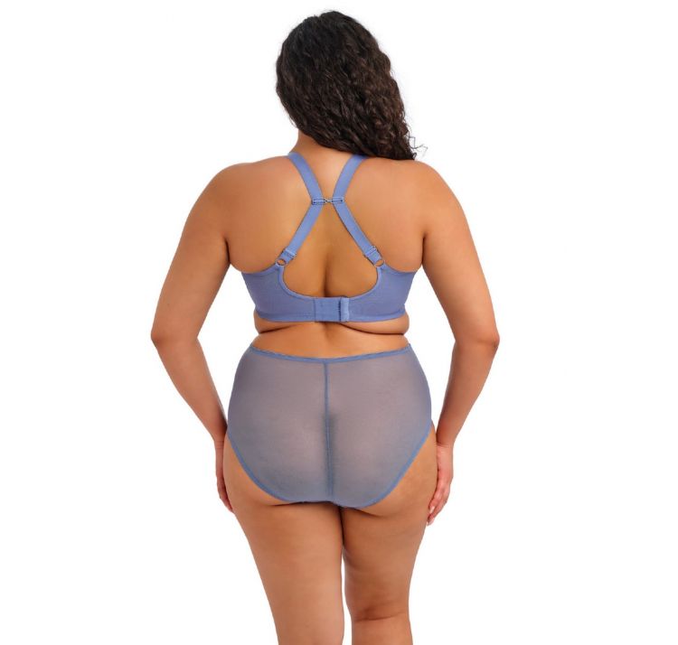 ELOMI matilda tiulowy biustonosz plunge z brokatowym haftem