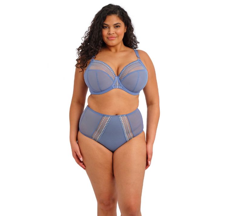 ELOMI matilda tiulowe wysokie majtki z brokatowym haftem