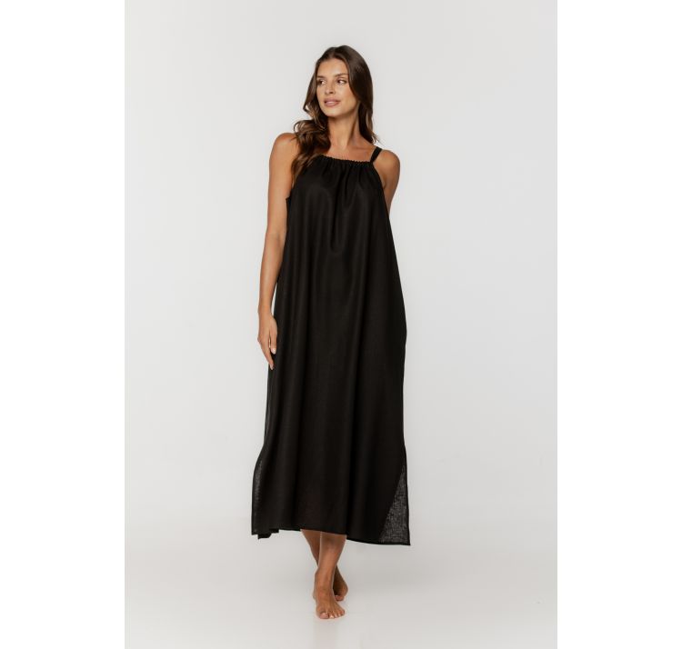 COEMI linneya letnia sukienka 55% len 45% rayon