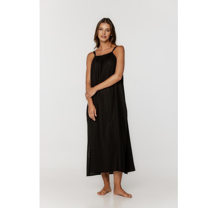 COEMI linneya letnia sukienka 55% len 45% rayon